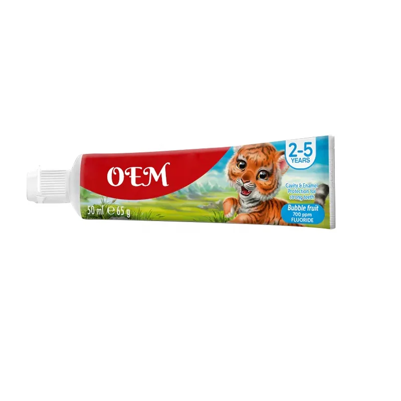 Toothpaste for children aged 2 to 5 years protecting tooth enamel fluoride tooth paste fruit flavored wholesale toothpaste