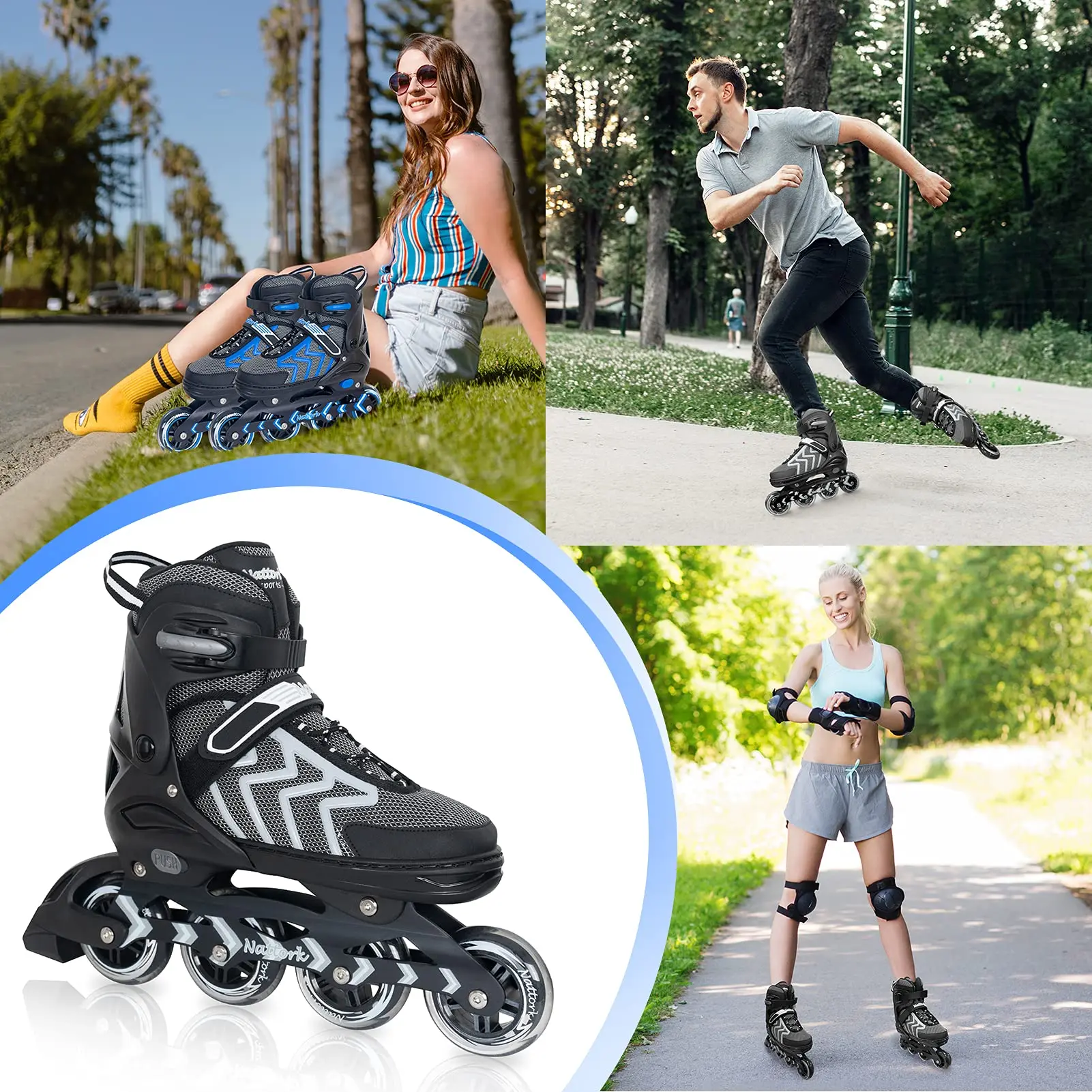 2022 New Professional TE781 Flashing Inline 4 Wheels Roller Shoes Skates For Roller Skates For Girls Boys
