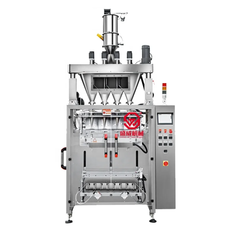 Shengwei Machinery high productivity coffee cocoa powder filling multi lane small stick sachet packing machine