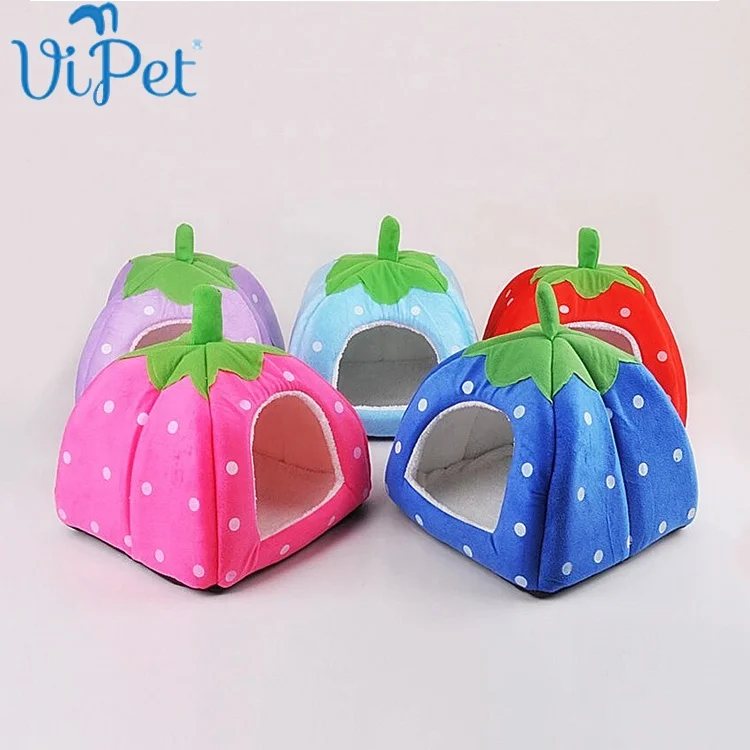 
Strawberry Shaped Cave Foldable Luxury Pet Kennel Personalised Dog Bed 
