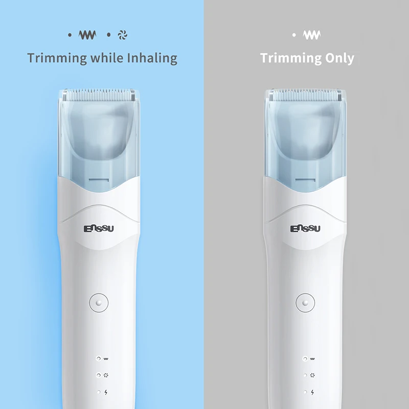 Quiet Cordless Mini Automatic Gather Hair Trimmer Rechargeable Electric Baby Hair Clippers With Vacuum