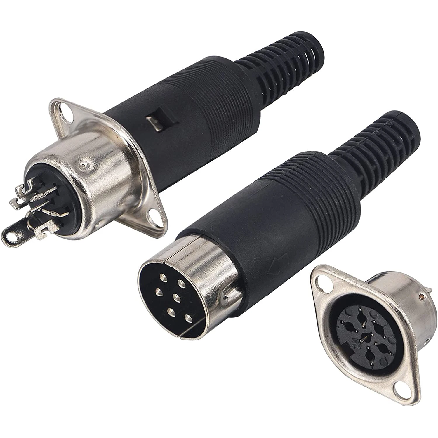 DIN Connector Male/Female DIN Plug Jack Socket Connector 3/4/5/6/7/8/13 PIN Chassis Cable Mount With Plastic Handle