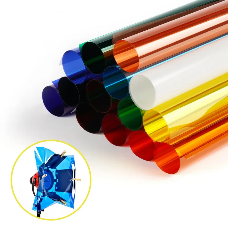 Световые гелевые фильтры Selens 16x20 дюймов 40x50 см прозрачный цветной корректирующий лист для светодиодной вспышки студийный