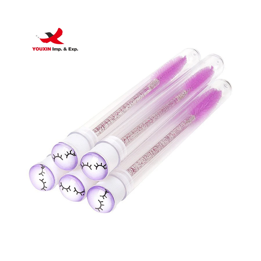 wholesale crystal double diamond lash  tube mascara  plastic test tubes  eyelash brush