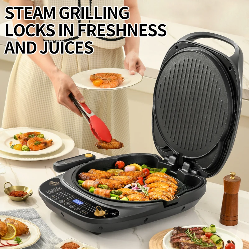 BBQ Grill Household Kitchen Appliances Baking Machine Grill Electric Smokeless Meat Pan Contact Grill