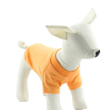 Wholesale pet clothing cotton T shirt big puppy clothes dog monochrome T shirt pure spring and summer style