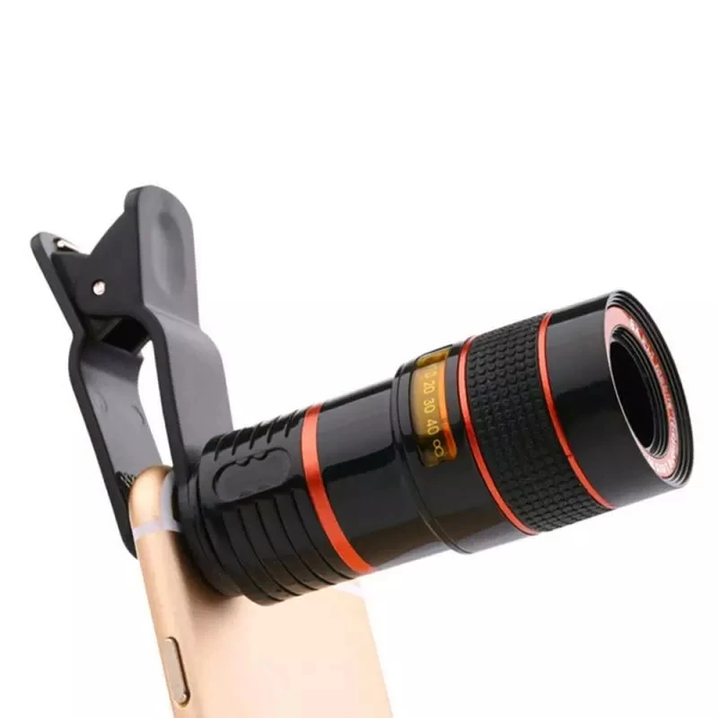 Hot selling Universal phone monocular 12x telephoto telescope zoom camera lens with fisheye/macro/wide angle