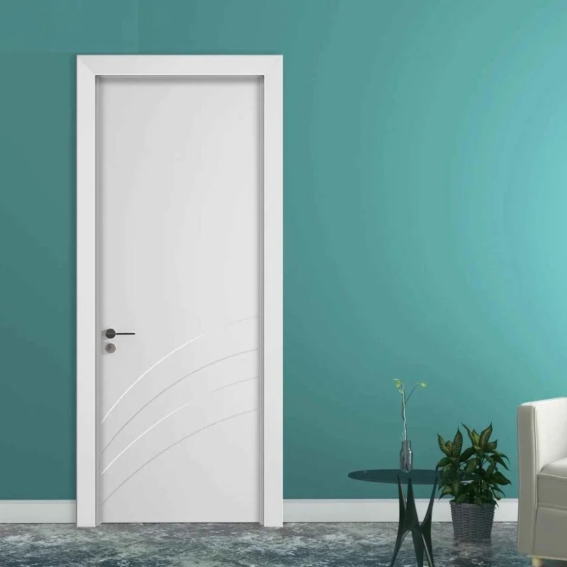 Fashion Left/Right European Style Solid Wood Doors PVC Interior Wooden MDF Door
