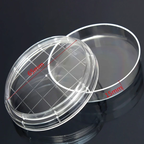 China factory product plastic petri dish 55mm Contact dish  with grid