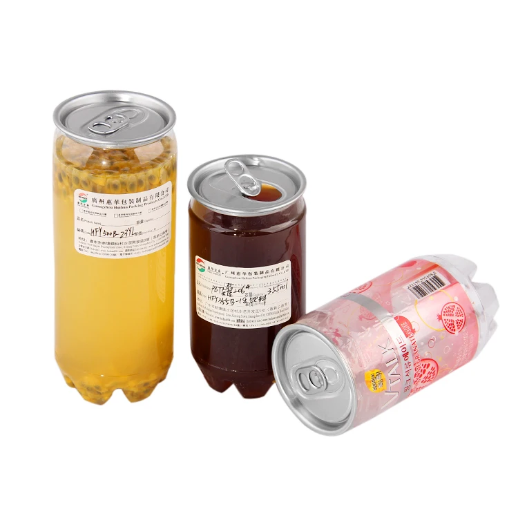 
Factory manufacture 250ml 350ml 500ml transparent pet plastic soda drink cans for beverage 