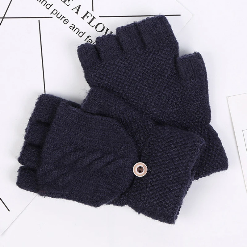 Winter Knitting USB Heated Gloves Warm Heating Half Mitten Washable Working Heated Gloves
