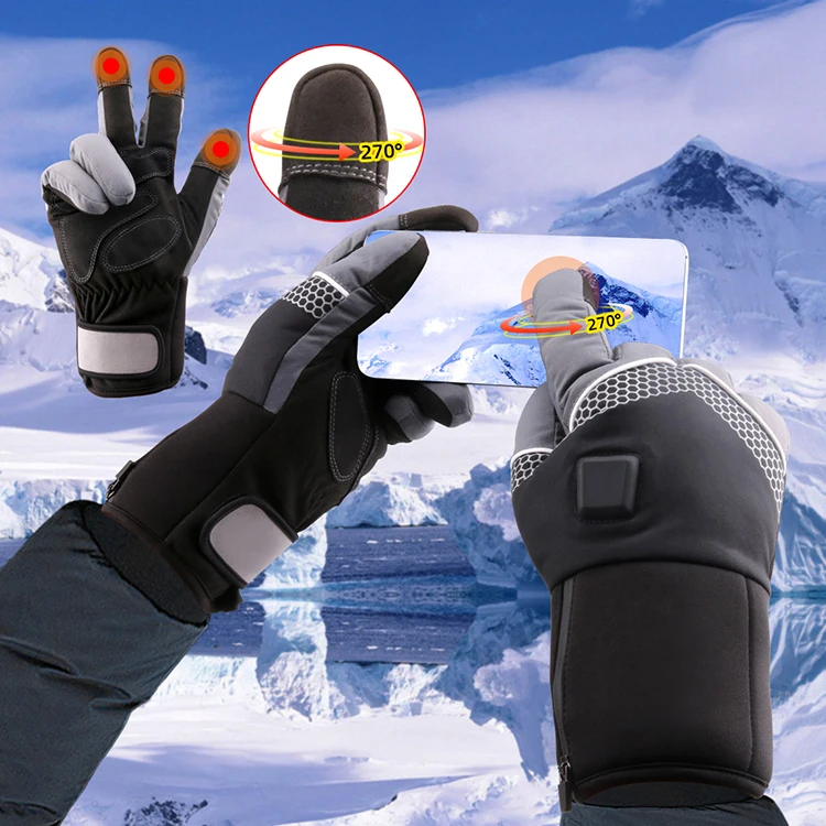 heating limited ski wire for gloves long hand glove heated leather motorcycle electric hand heating gloves