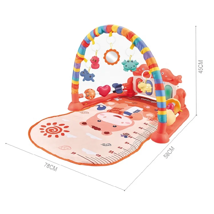 New Early baby gym Educational Portable Fitness Mat Musical ctivity Gym Piano Play Mat For Baby