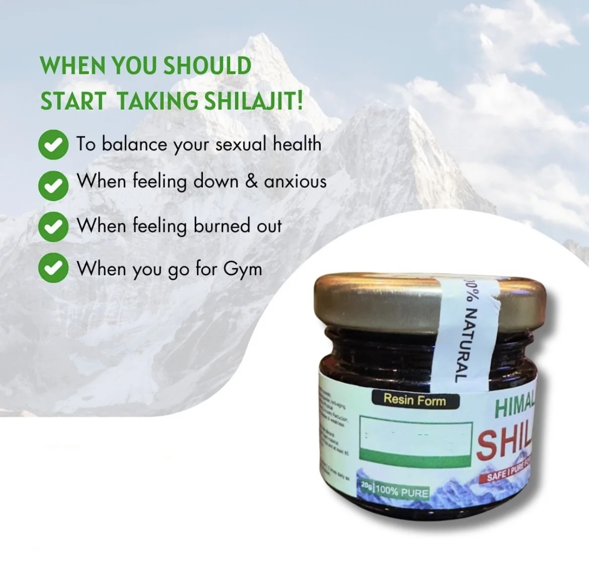 OEM/ODM Himalayan Shilajit Resin Original Siberian Supplement Gel Support Metabolism & Immune System Shilajit Resin