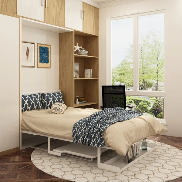 2021 Newest Design Wall Bed Murphy Bed With Sofa Desk Space Saving Folding Wall Bed