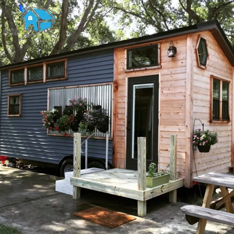 luxury hydraulic house trailer 20ft 40ft shipping container tiny house on wheel prefabricated cheap modular mobile home