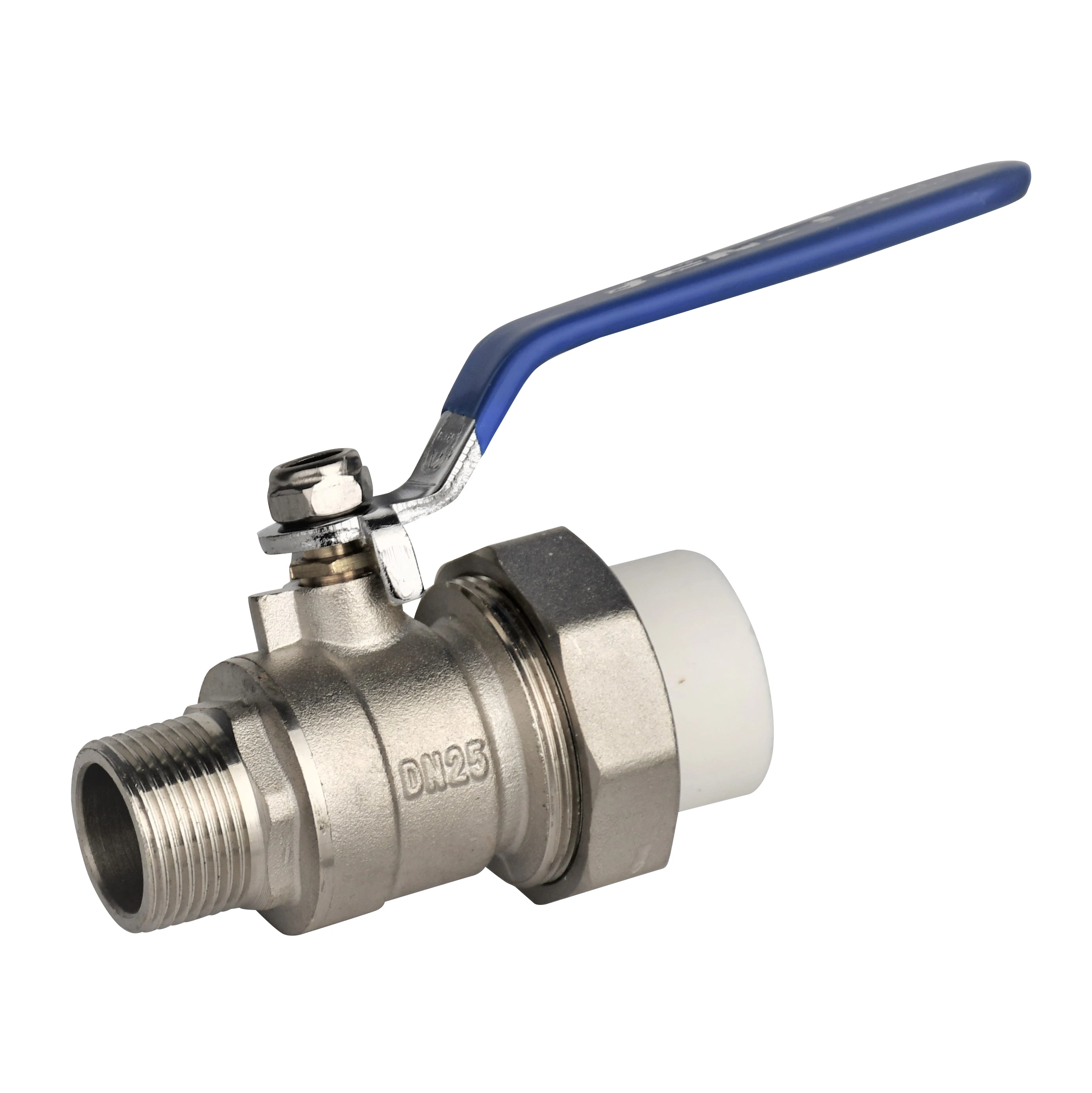 PPR Double Union on-off valve two end hot melt copper ball valve