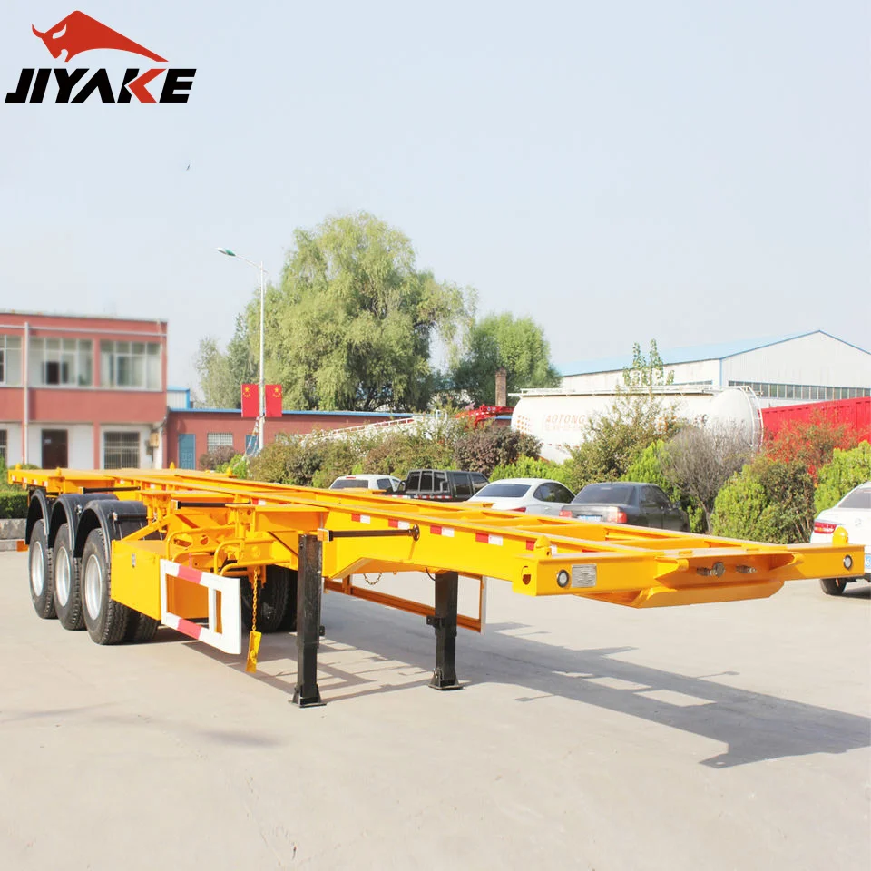 2 3 Axles Skeleton Frame Chassis Container Trailer for Truck