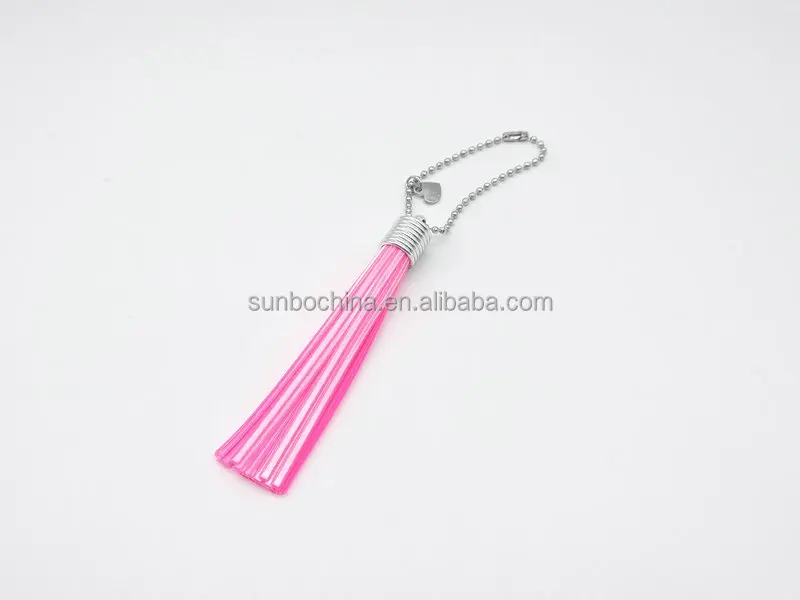 Pink Reflective Fringe Key Chain Simple Everything Car Pendant Key Chain Party Activities Gift Key Chain