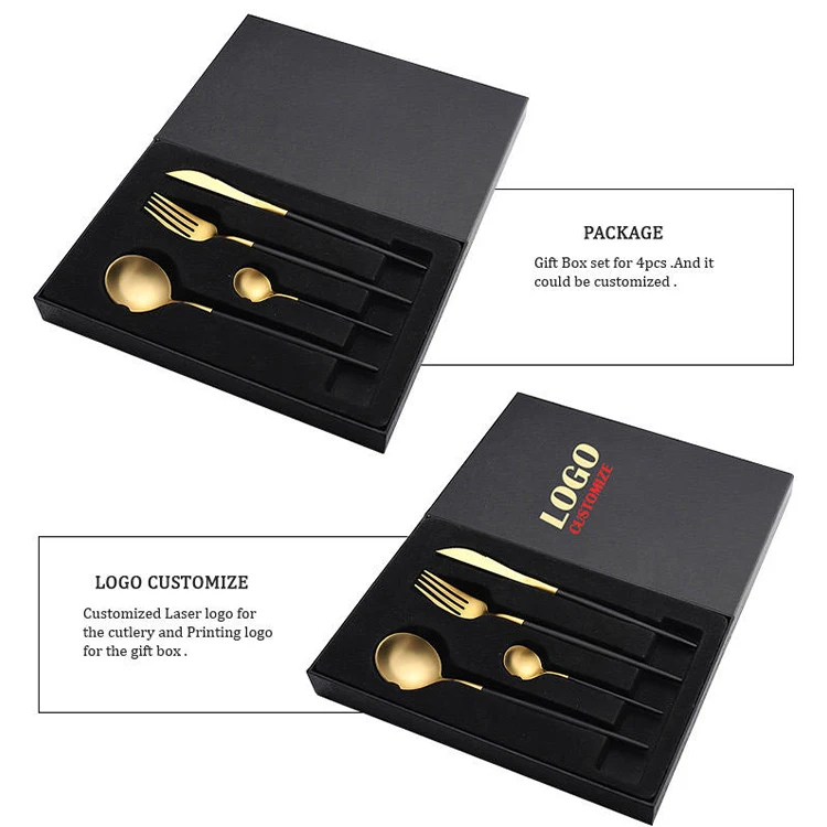 Baroque Cutlery Luxury Flatware Sets For Gift Stainless Cutlery Tableware Wedding Set