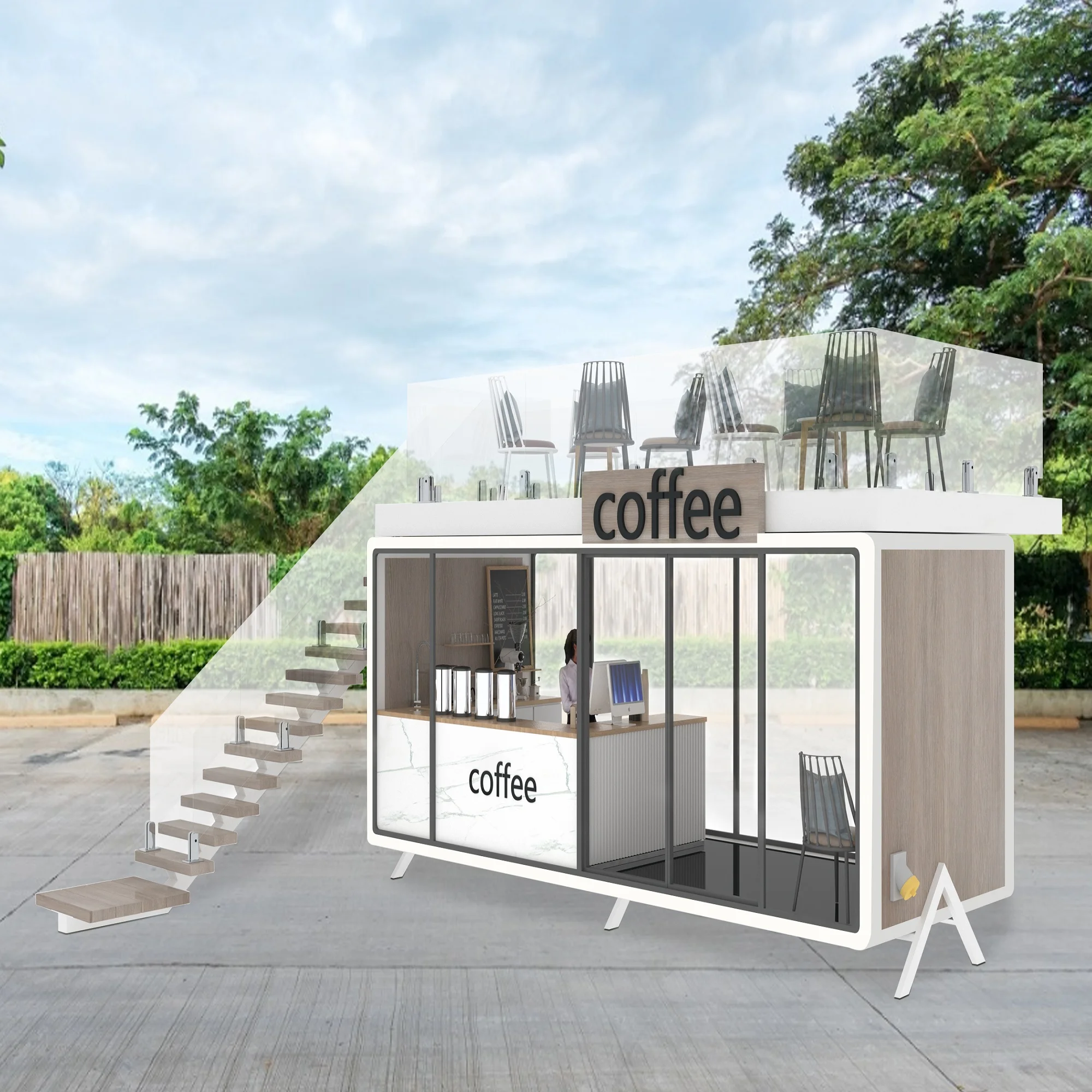 OEM Fashion Design House Prefab  Call Booth Sound Proof Prefab Homes House  Office Telephone Booth For Sales Log Cabin Kits