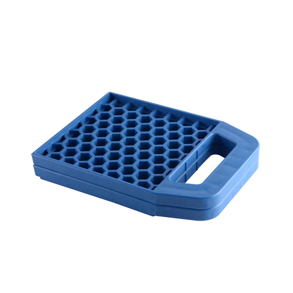 4 Pack Blue RV Stabilizer Jack Pad, Caravan Accessories RV Leveling Blocks for Trailer Vehicle Auto Car Wheel/Tires