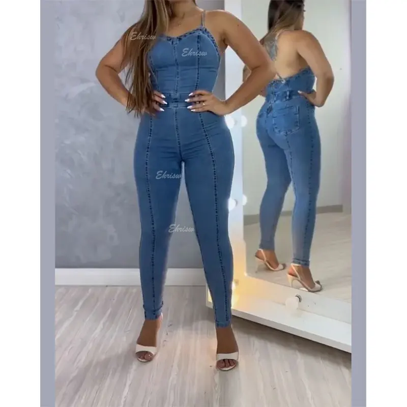Skinny Jeans Denim Pant Blue Wash Five Pockets Pencil Pant Hip Lift Mom Jean Stretchy High Waist Classic Fashion Slim for Women