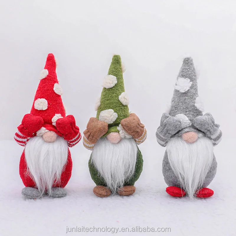 
Vlovelife 1pcs Plush Doll Gnomes Handmade Swedish Tomte Santa Scandinavian Figurine Nordic Plush Elf Doll Gnome Decoratons 