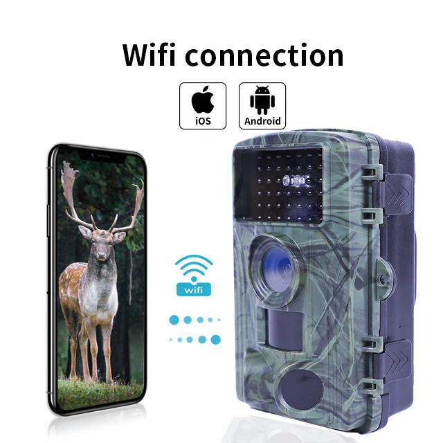 Outdoor Wireless  4K 60MP Wifi  Trail Camera  Night Vision 2.0 Inch  WiFi Connection Trail Hunting Camera