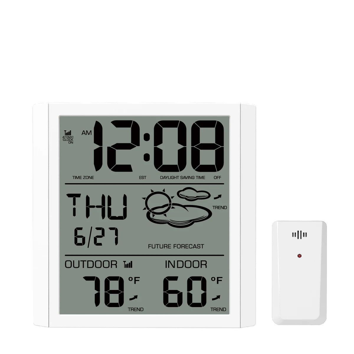EWETIME 8614A Big LCD digital wall clock with wireless sensor