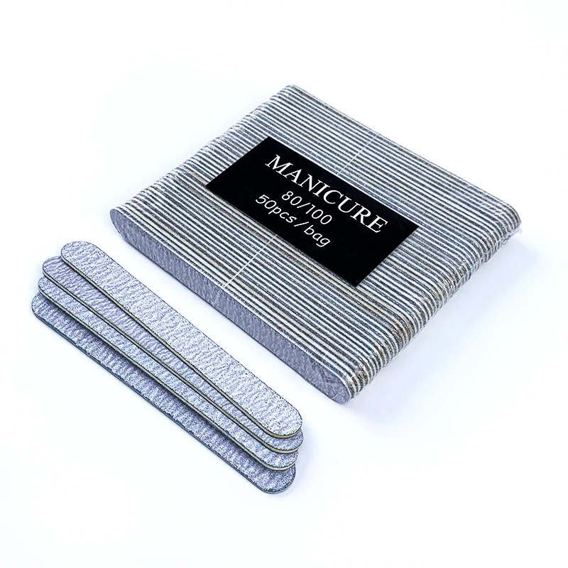 50Pcs/Bag Wholesale Nail File Professional Disposable Wood Nail Manicure File