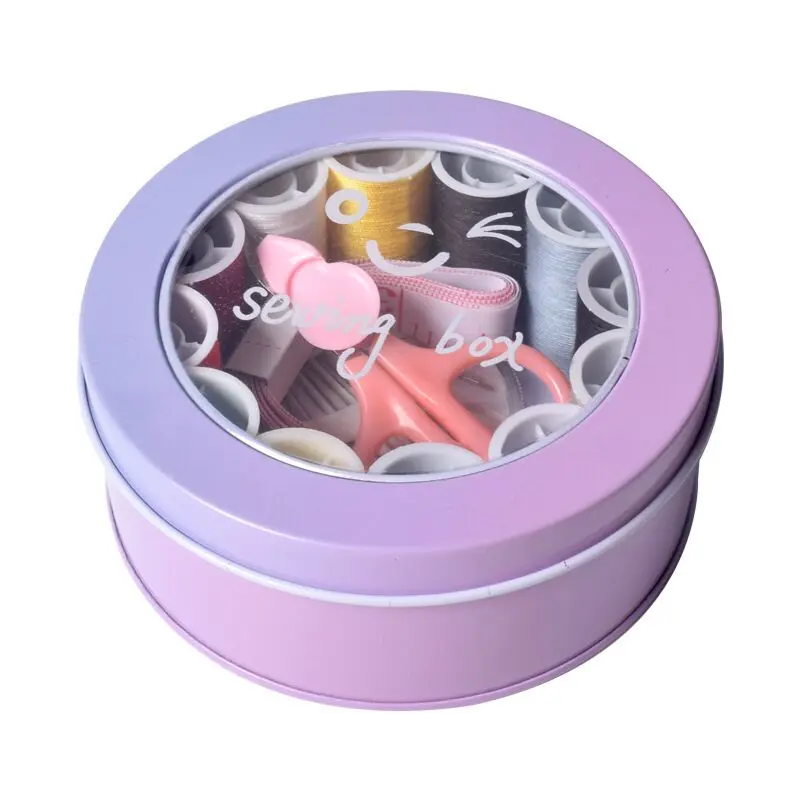 F1-392 Metal Box Mini Sewing Set Travel Home Storage Sewing kit Set Box