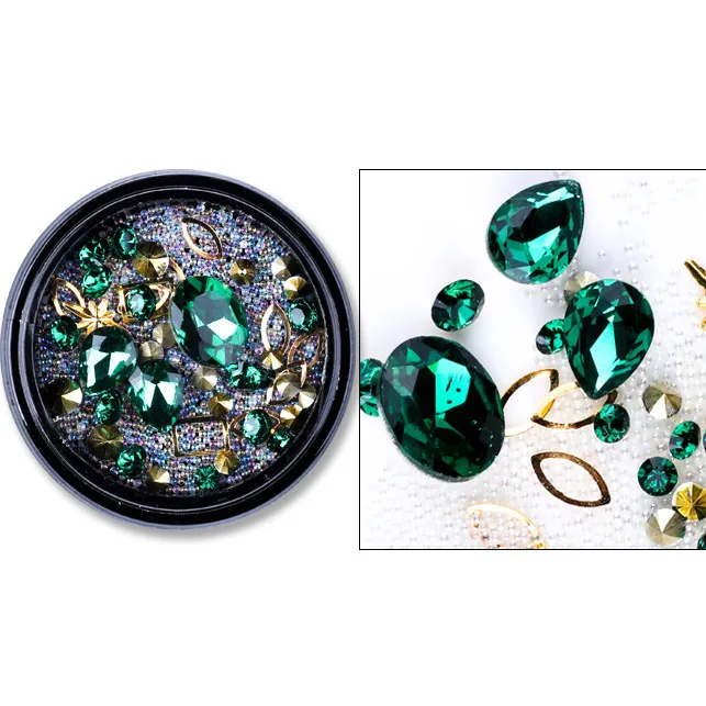 Diamond Crystals Nail Art Rhinestones3D Nail Pearl  Metal Jewelry DIY Nail Charms Accessories