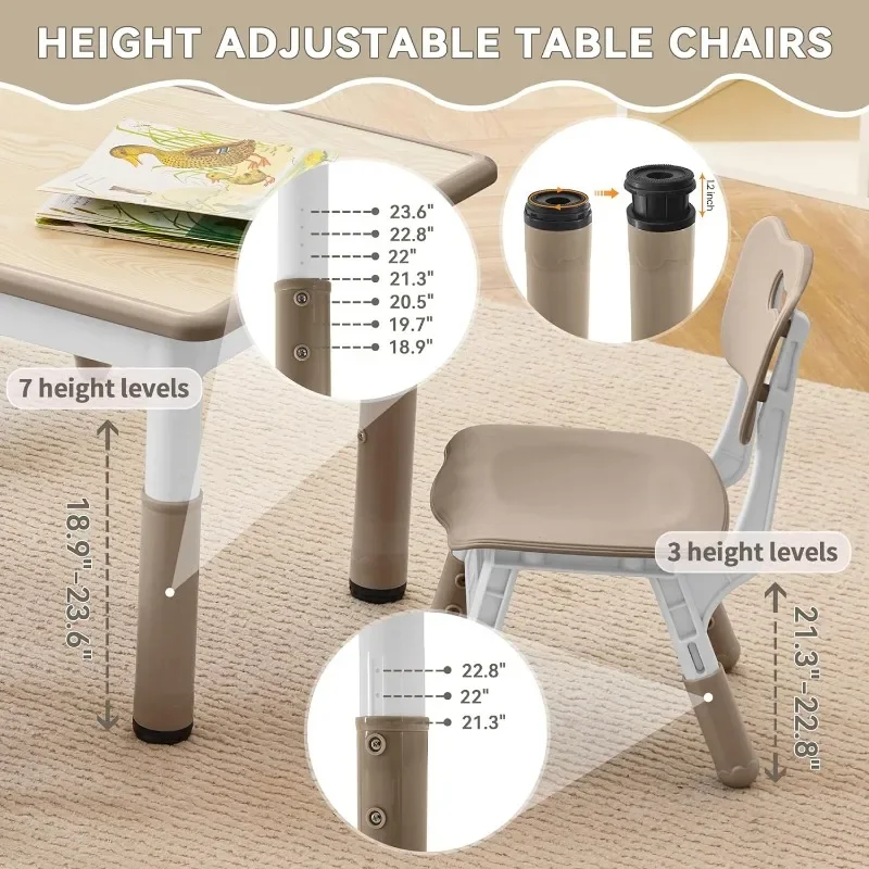 Kids Furniture Set Toddler Table and Chairs,Kindergarten Plastic Table Chairs,Preschool Multifunctional Study Table And Chair