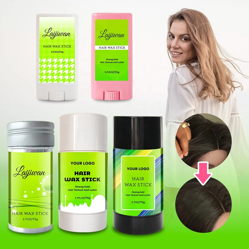 LAIJIWAN OEM Private Label Wholesale Pineapple Scented Floral Strong Hold Wig Edge Control Shaping Styling Gel Hair Wax Stick