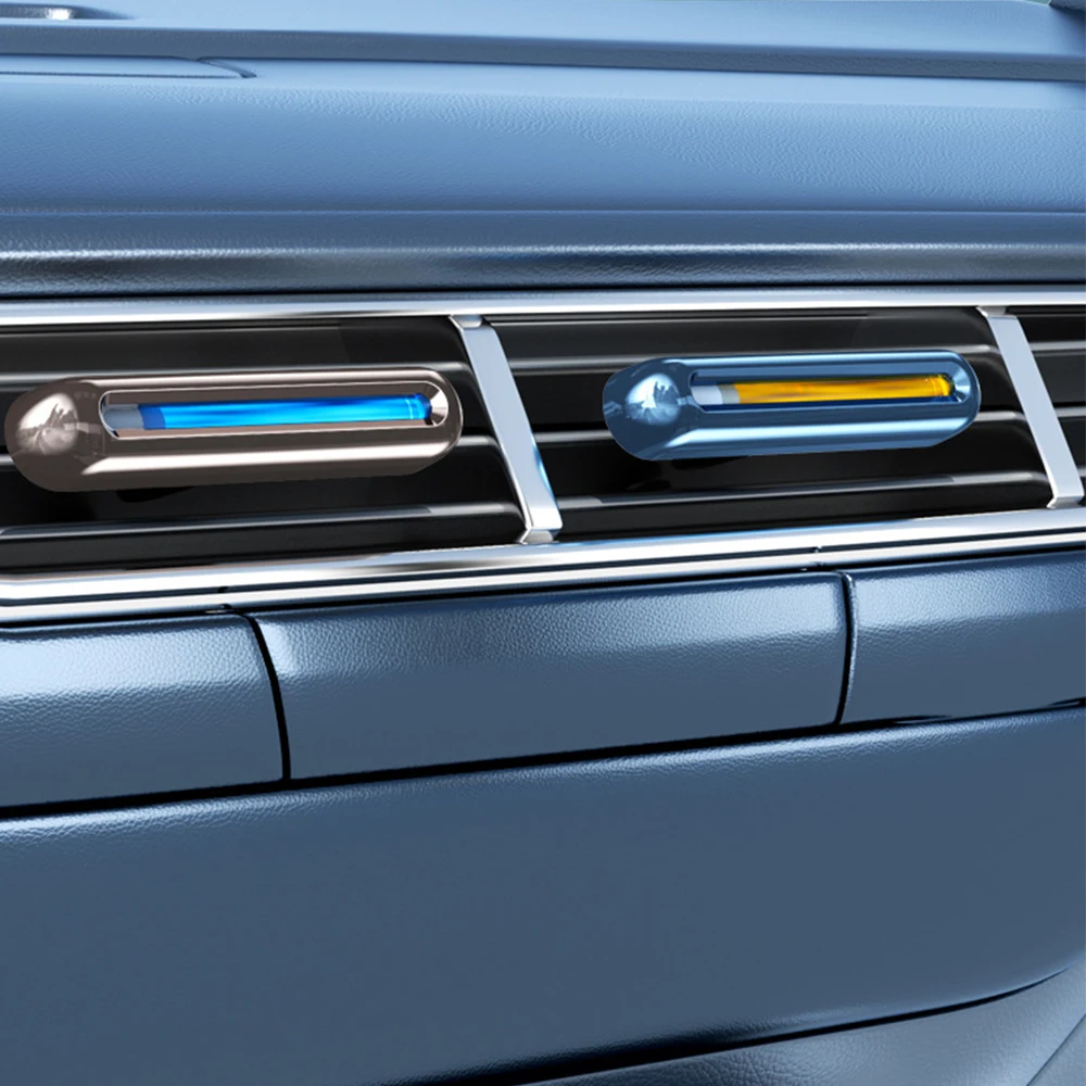 Long-Lasting Odor Eliminator Car Air Freshener Vent Clip and Mini Car Oil Diffuser Essential Fragrance Oil