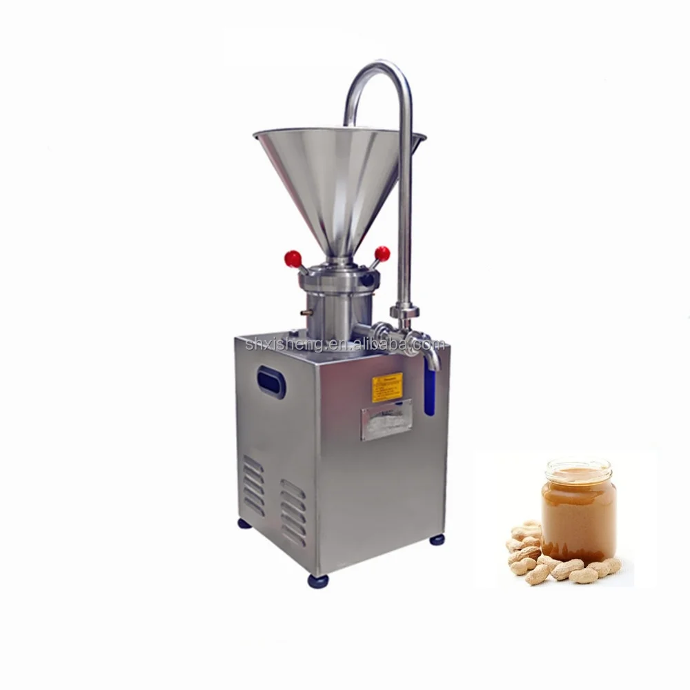 30-50kg/h stainless steel food grade peanut almond walnut cocoa bean peanut butter making machine with recycling pipe