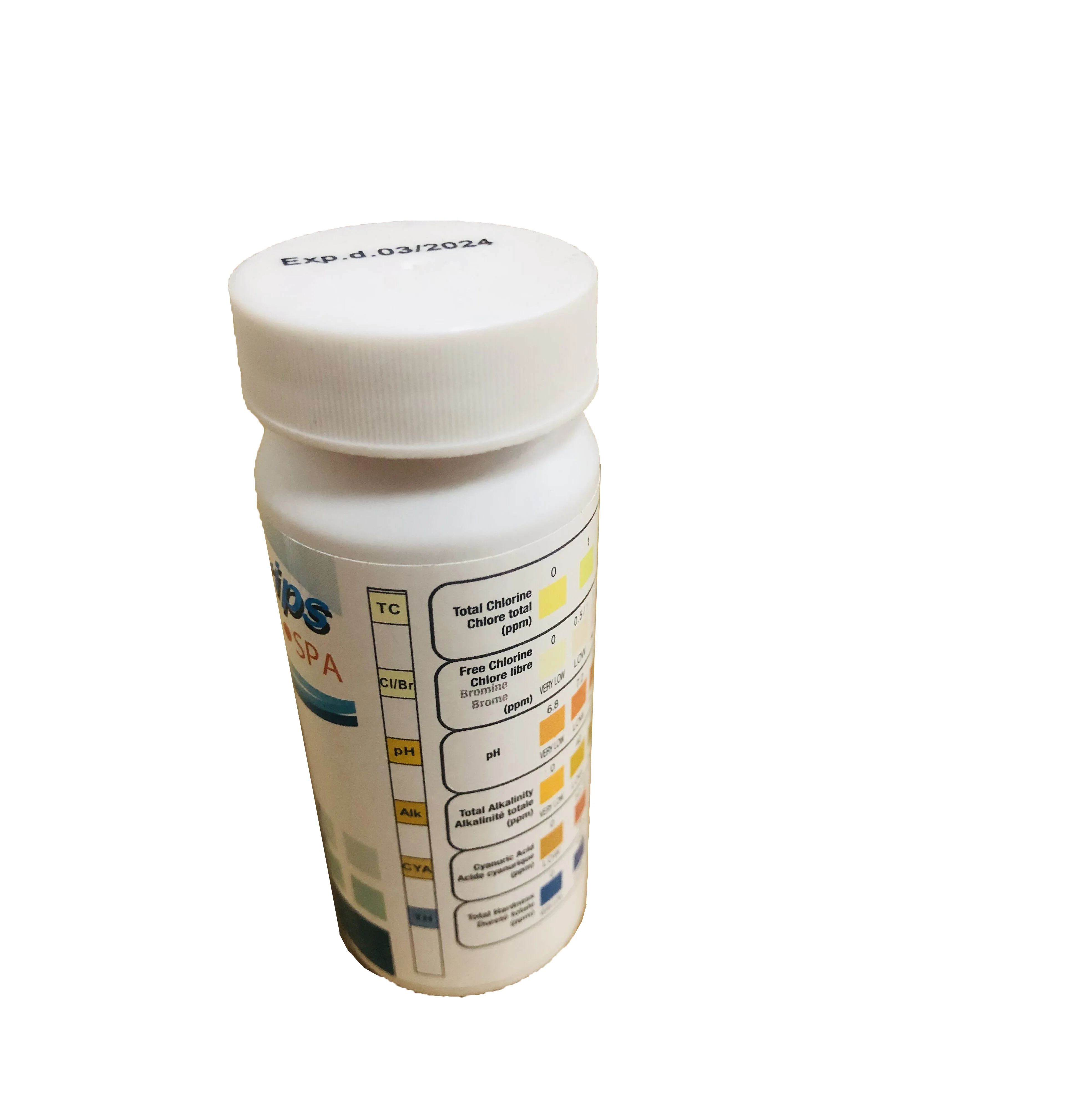Pool &accessories  4 in 1 test strips PH free chlorine bromine and total hardness