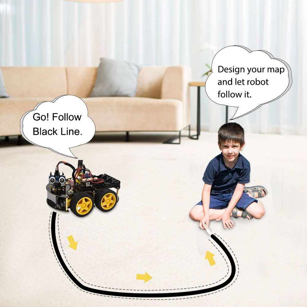  Высококачественный робот-автомобиль 4WD BT V2.0 для Arduino Smart Robot