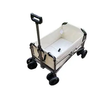 2024 New Electric Folding Camping Wagon Cart Outdoor Picnic Beach Trail Cart with Platform OEM Customizable