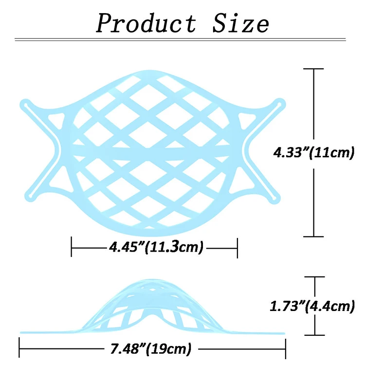 Amazon Hot selling Cheap Washable Reusable 3D Face Cover Silicone Mask Bracket Inner Support Frame Holder for Breathing