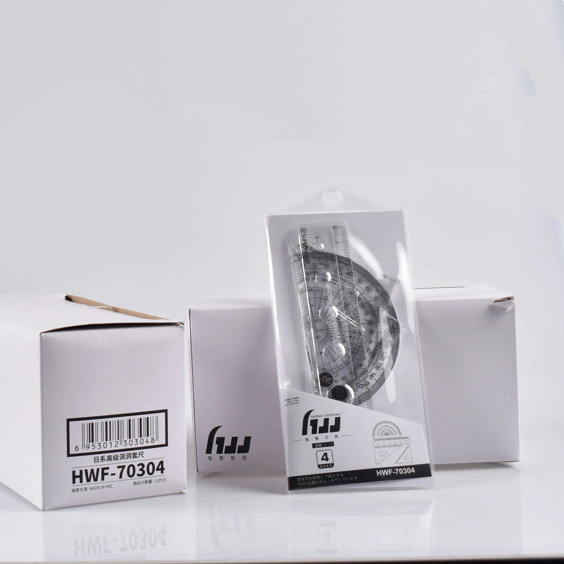 Сделано в Китае, математический набор назад в школу, пластиковая линейка с геометрическим рисунком, оптовая продажа, канцелярские принадлежности для школы и офиса