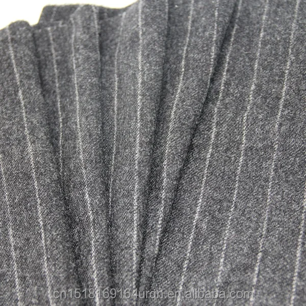 Semi-worsted cashmere vertical stripe woolen cloth one side wrap stitch thin wool fabric leisure fancy woven yarn dyed for suit