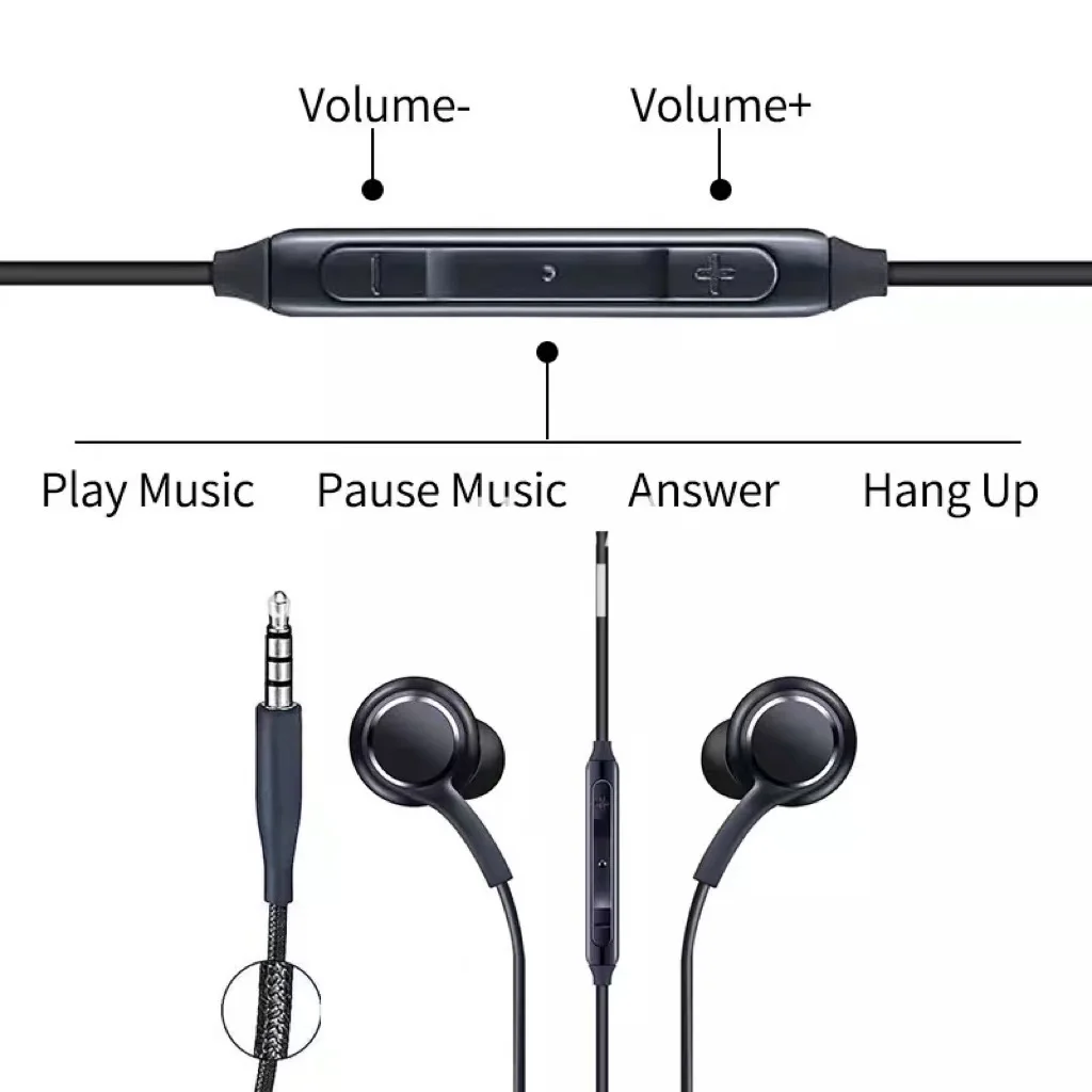 para telefono S8 earphone EO-IG955 Headphones Headset s10 Earphones Stereo black handsfree 100% genuine original