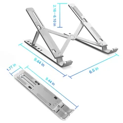 Ergonomic Laptop Holder Riser Aluminum Alloy Portable Height Adjustable N3 Foldable Laptop Stands Vertical