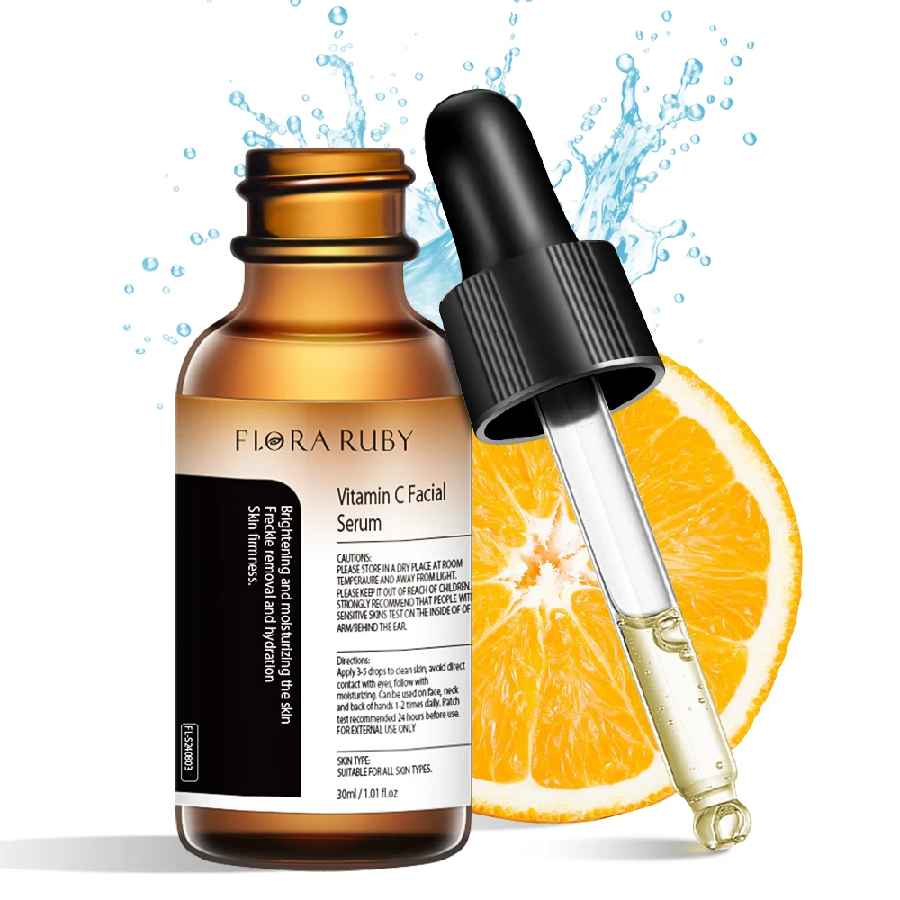 organic vitamin c whitening brightening face skin care serum private label bulk korean wholesale vitamin c facial serum for face