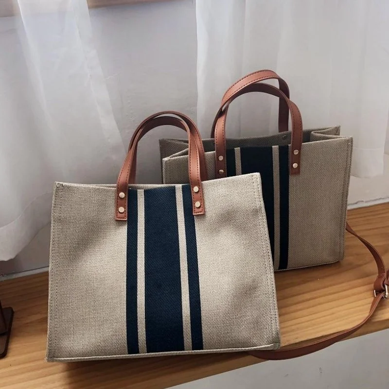 
2021 New Cloth Bag Art Cotton Canvas Bag Female Small Fresh Large Capacity Bag Cotton Casual Handbags For Women 