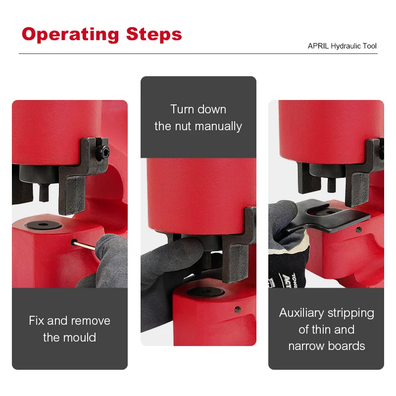 CH-70 Hydraulic Split Hole Puncher 35T Hole Digger Force Punching Tool Kit For Iron Plate Copper Aluminum Stainless Steel