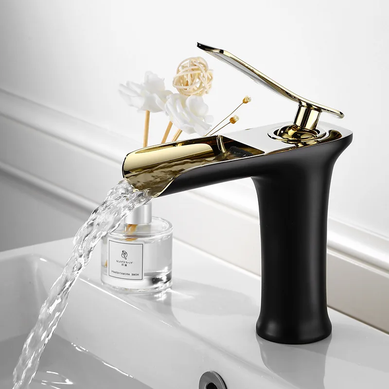New Design American Sanitary Wares Black Surface Single Hole Handle Bathroom Face Basin Sink Water Body Faucet Tap Taps Mixer