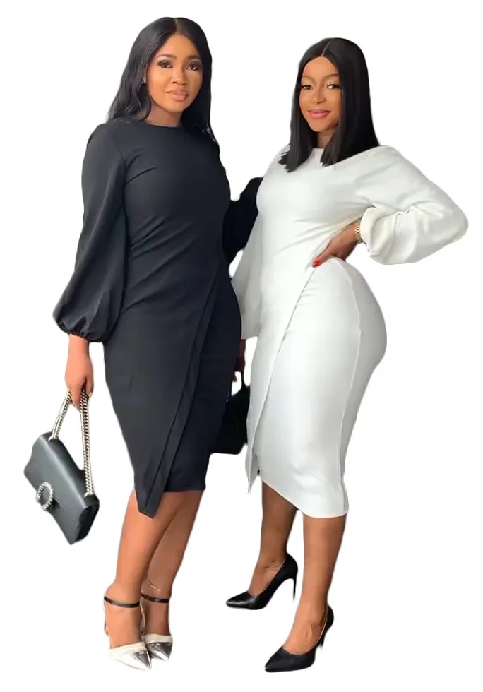 Spring 2023 Fall 2022 Dresses Long Sleeve Dress Women Lady Elegant Modest casual dress For Women